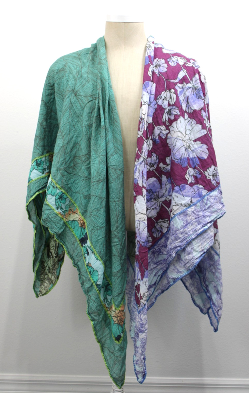 Maaji Woman's Scarf Shawl Wrap Swim Sarong Cover Up Lot of 2 Boho Beach 54"x58"